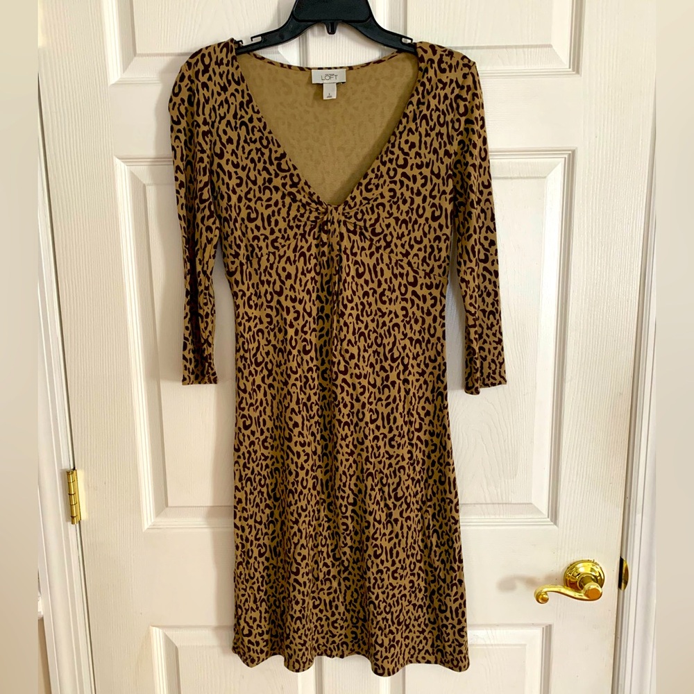 Loft leopard print dress